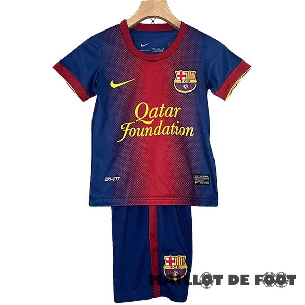 Foot Maillot Pas Cher Domicile Conjunto De Enfant Barcelona Retro 2012 2013 Rouge Bleu