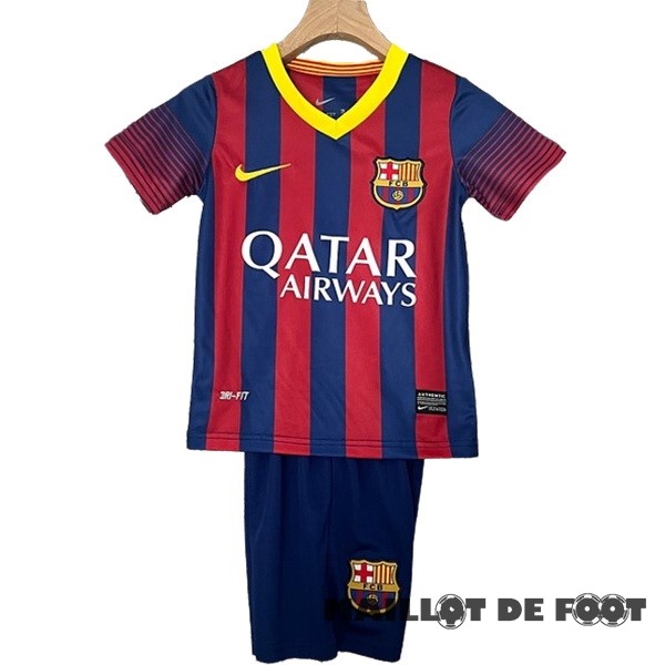 Foot Maillot Pas Cher Domicile Conjunto De Enfant Barcelona Retro 2013 2014 Rouge Bleu