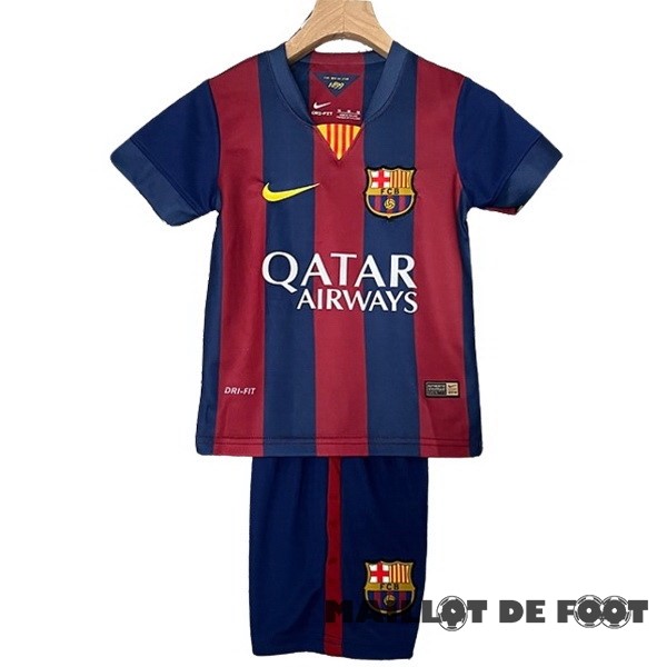 Foot Maillot Pas Cher Domicile Conjunto De Enfant Barcelona Retro 2014 2015 Rouge Bleu