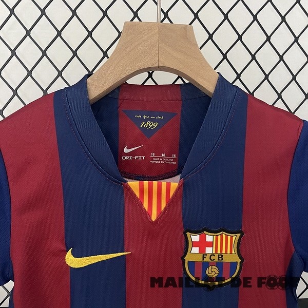 Foot Maillot Pas Cher Domicile Conjunto De Enfant Barcelona Retro 2014 2015 Rouge Bleu