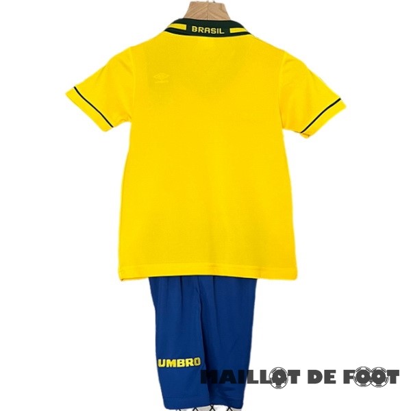 Foot Maillot Pas Cher Domicile Conjunto De Enfant Brésil Retro 1994 Jaune