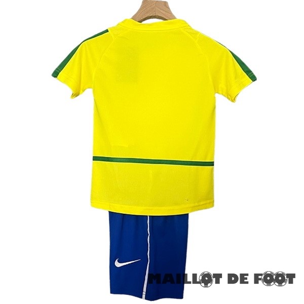 Foot Maillot Pas Cher Domicile Conjunto De Enfant Brésil Retro 2002 Jaune