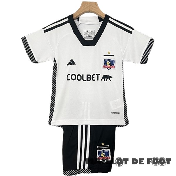 Foot Maillot Pas Cher Domicile Conjunto De Enfant Colo Colo 2024 2025 Blanc