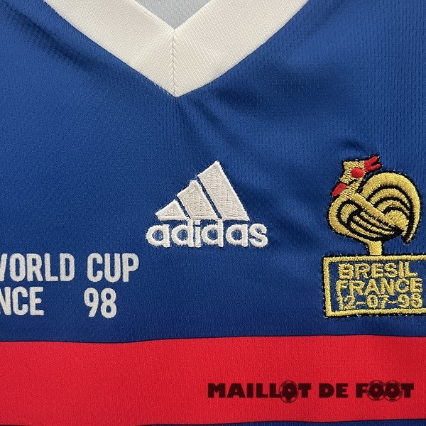 Foot Maillot Pas Cher Domicile Conjunto De Enfant France Retro 1998 Bleu