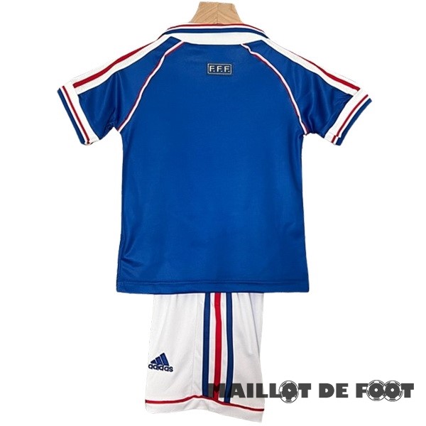 Foot Maillot Pas Cher Domicile Conjunto De Enfant France Retro 1998 Bleu
