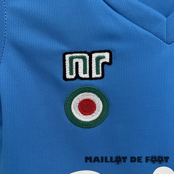 Foot Maillot Pas Cher Domicile Conjunto De Enfant Napoli Retro 1987 1988 Bleu