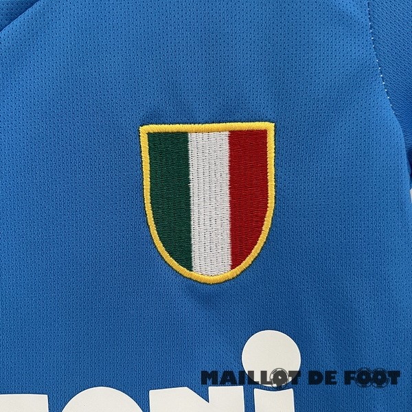 Foot Maillot Pas Cher Domicile Conjunto De Enfant Napoli Retro 1987 1988 Bleu