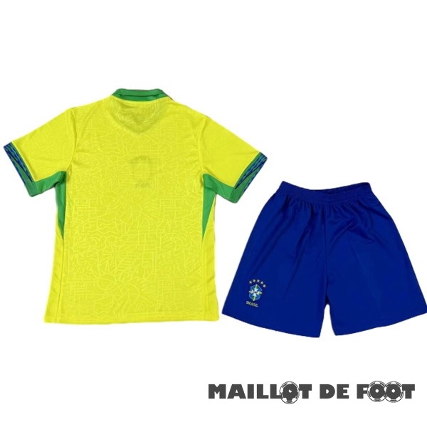 Foot Maillot Pas Cher Domicile Conjunto De Homme Brésil 2024 Jaune