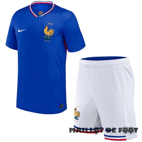 Foot Maillot Pas Cher Domicile Conjunto De Homme France 2024 Bleu