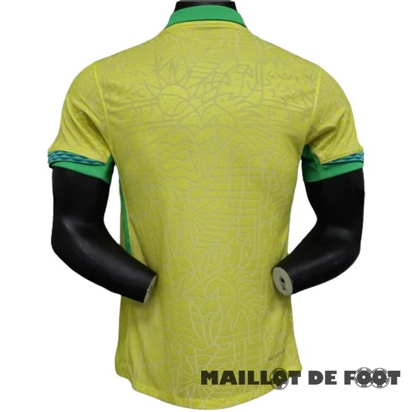 Foot Maillot Pas Cher Domicile Joueurs Maillot Brésil 2024 Jaune Vert