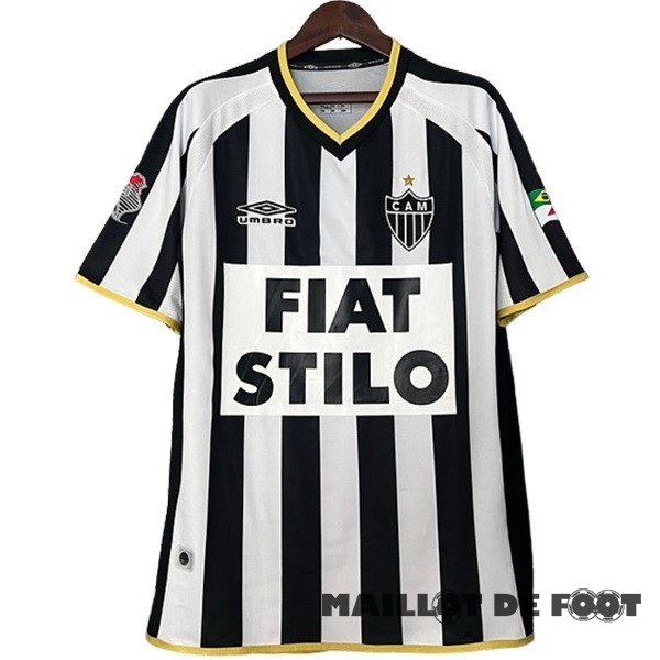 Foot Maillot Pas Cher Domicile Maillot Atlético Mineiro Retro 2003 Blanc Noir
