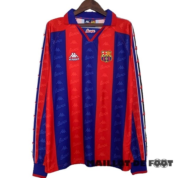 Foot Maillot Pas Cher Domicile Maillot Barcelona Retro 1996 1997 Bleu Rouge
