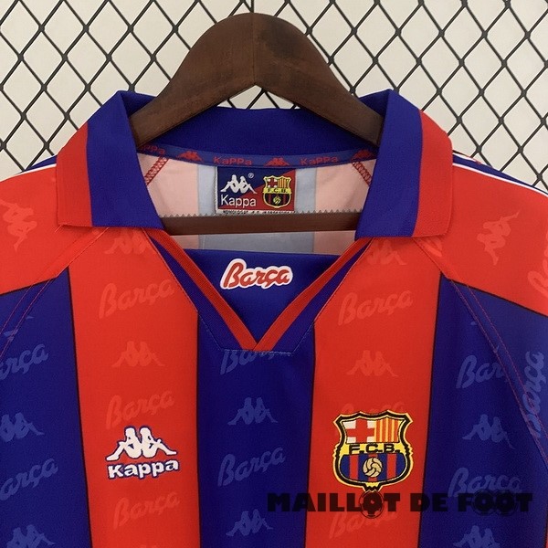 Foot Maillot Pas Cher Domicile Maillot Barcelona Retro 1996 1997 Bleu Rouge
