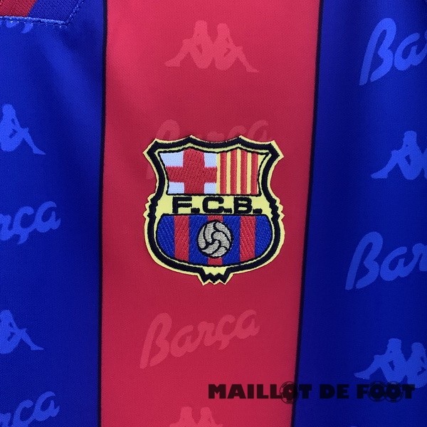 Foot Maillot Pas Cher Domicile Maillot Barcelona Retro 1996 1997 Bleu Rouge