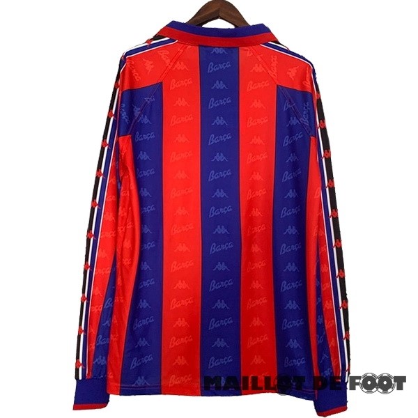 Foot Maillot Pas Cher Domicile Maillot Barcelona Retro 1996 1997 Bleu Rouge
