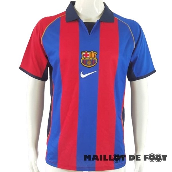 Foot Maillot Pas Cher Domicile Maillot Barcelona Retro 2001 2002 Bleu Rouge
