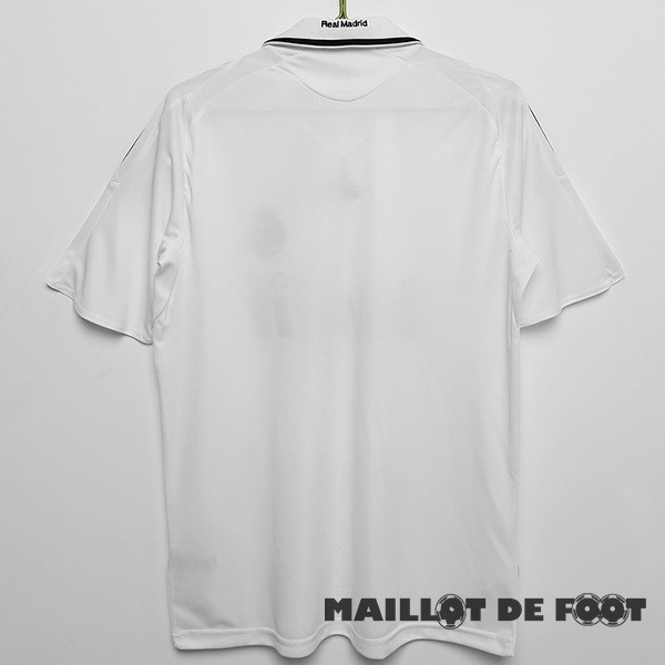 Foot Maillot Pas Cher Domicile Maillot Real Madrid Retro 2008 2009 Blanc