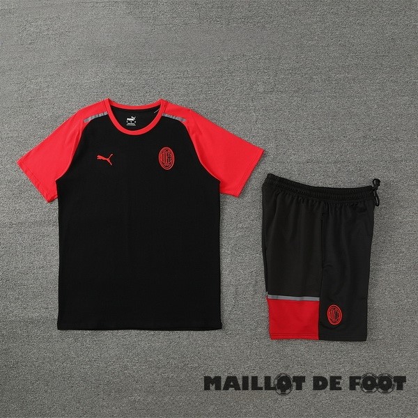 Foot Maillot Pas Cher Entrainement Conjunto Completo AC Milan 2024 2025 Noir Rouge