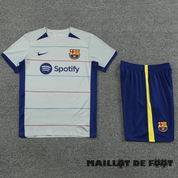 Foot Maillot Pas Cher Entrainement Conjunto Completo Barcelona 2023 2024 Gris Bleu