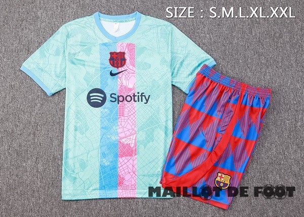 Foot Maillot Pas Cher Entrainement Conjunto Completo Barcelona 2023 2024 Vert Rose Rouge