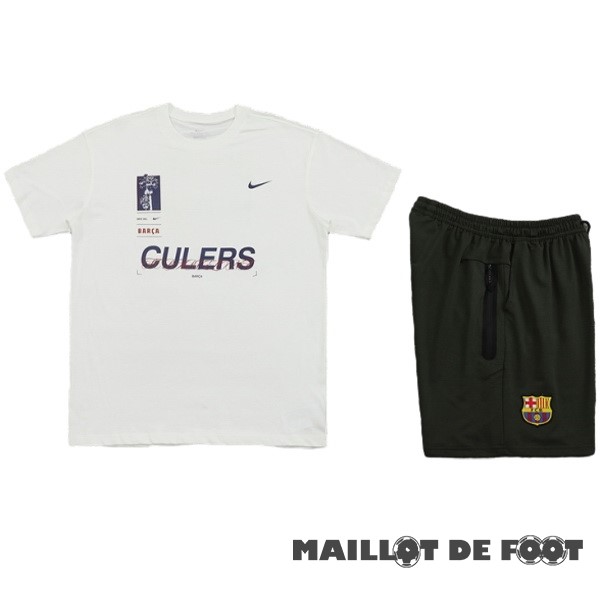 Foot Maillot Pas Cher Entrainement Conjunto Completo Barcelona 2024 2025 Blanc Noir