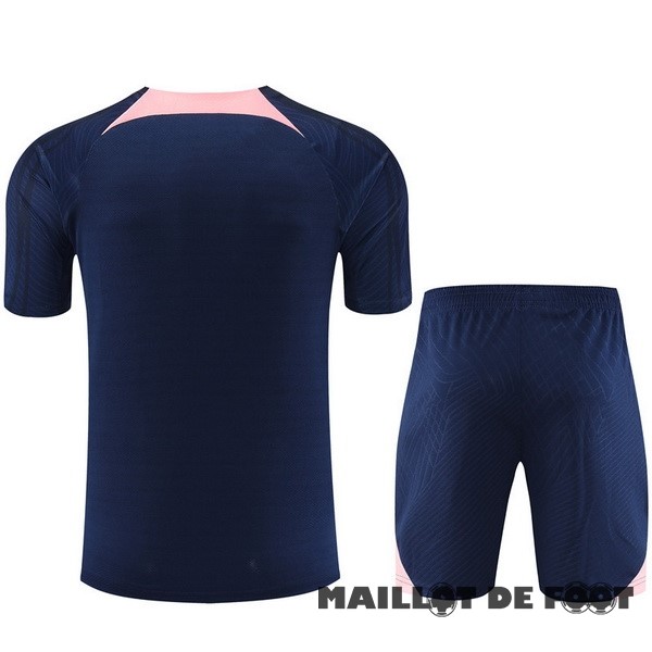 Foot Maillot Pas Cher Entrainement Conjunto Completo Enfant Atlético Madrid 2023 2024 Bleu Marine Rose
