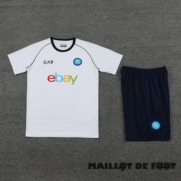 Foot Maillot Pas Cher Entrainement Conjunto Completo Napoli 2023 2024 Blanc Bleu