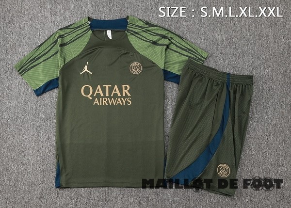 Foot Maillot Pas Cher Entrainement Conjunto Completo Paris Saint Germain 2024 2025 Vert