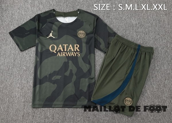 Foot Maillot Pas Cher Entrainement Conjunto Completo Paris Saint Germain 2024 2025 Vert