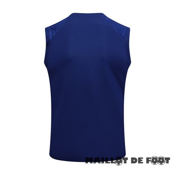 Foot Maillot Pas Cher Entrainement Sans Manches Barcelona 2023 2024 Bleu