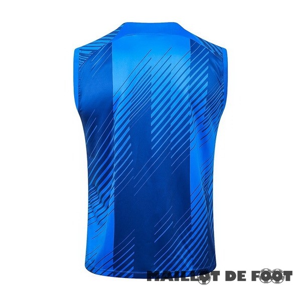 Foot Maillot Pas Cher Entrainement Sans Manches Barcelona 2023 2024 Bleu