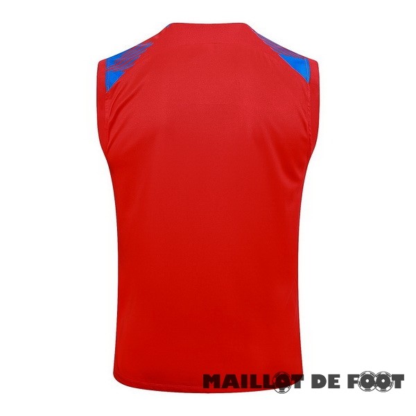 Foot Maillot Pas Cher Entrainement Sans Manches Barcelona 2023 2024 Rouge Bleu