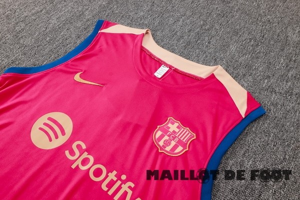 Foot Maillot Pas Cher Entrainement Sans Manches Barcelona 2024 2025 Rose