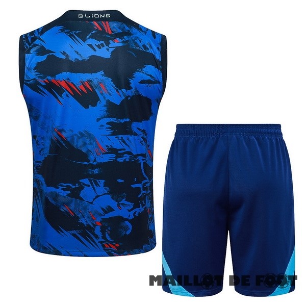 Foot Maillot Pas Cher Entrainement Sans Manches Conjunto Completo Angleterre 2024 Bleu