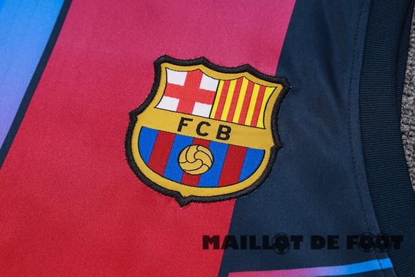 Foot Maillot Pas Cher Entrainement Sans Manches Conjunto Completo Barcelona 2023 2024 Bleu Rouge