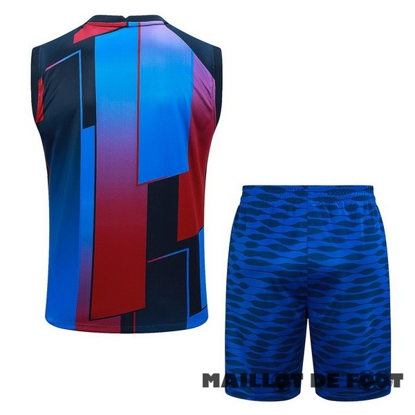 Foot Maillot Pas Cher Entrainement Sans Manches Conjunto Completo Barcelona 2023 2024 Bleu Rouge