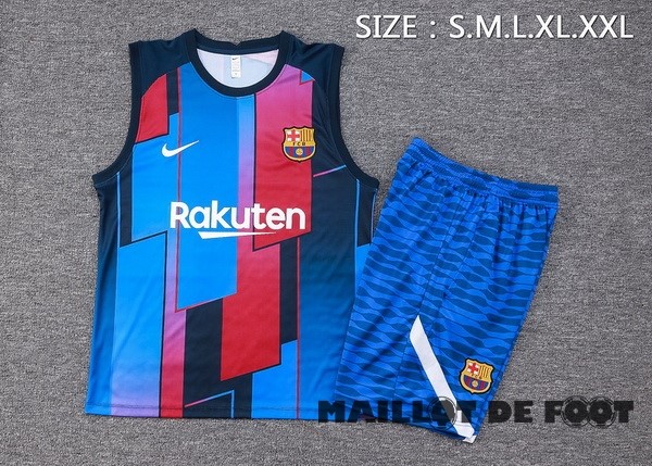 Foot Maillot Pas Cher Entrainement Sans Manches Conjunto Completo Barcelona 2023 2024 Bleu Rouge