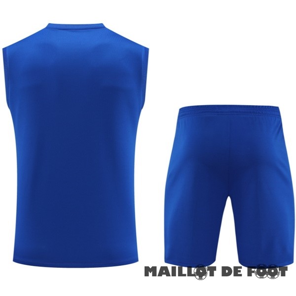 Foot Maillot Pas Cher Entrainement Sans Manches Conjunto Completo Barcelona 2023 2024 I Bleu