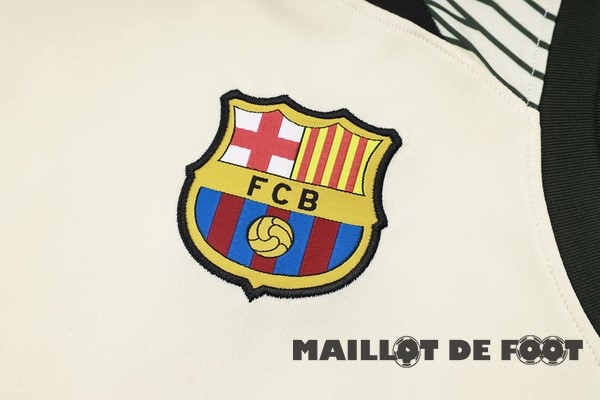 Foot Maillot Pas Cher Entrainement Sans Manches Conjunto Completo Barcelona 2023 2024 Jaune Vert