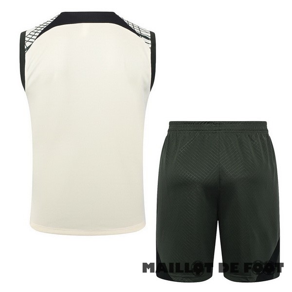 Foot Maillot Pas Cher Entrainement Sans Manches Conjunto Completo Barcelona 2023 2024 Jaune Vert