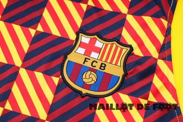 Foot Maillot Pas Cher Entrainement Sans Manches Conjunto Completo Barcelona 2023 2024 Orange Bleu
