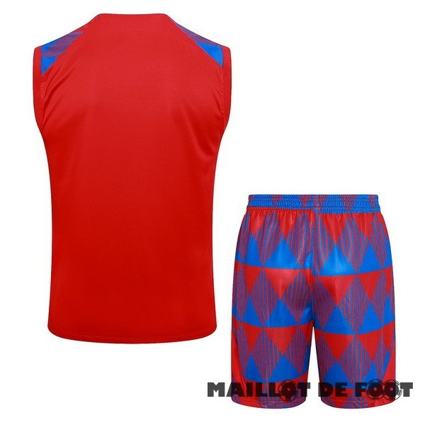 Foot Maillot Pas Cher Entrainement Sans Manches Conjunto Completo Barcelona 2023 2024 Rouge Bleu