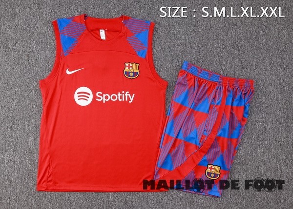Foot Maillot Pas Cher Entrainement Sans Manches Conjunto Completo Barcelona 2023 2024 Rouge Bleu