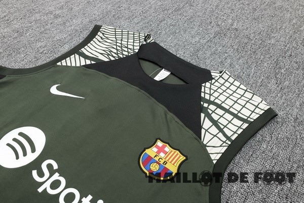 Foot Maillot Pas Cher Entrainement Sans Manches Conjunto Completo Barcelona 2023 2024 Vert