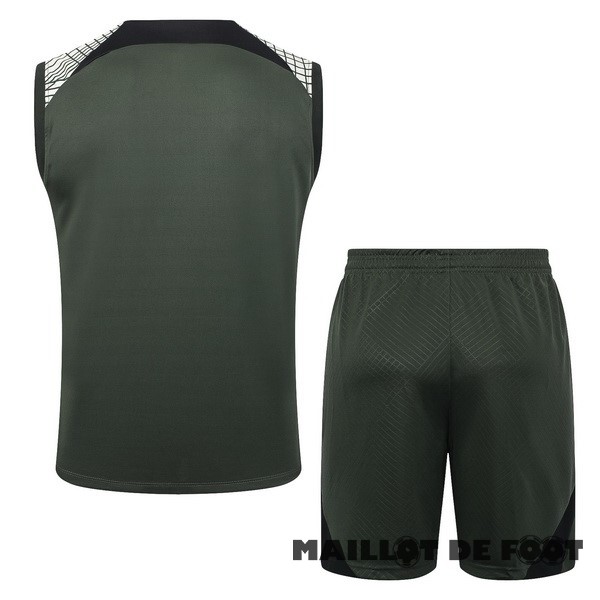Foot Maillot Pas Cher Entrainement Sans Manches Conjunto Completo Barcelona 2023 2024 Vert