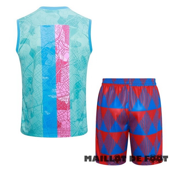 Foot Maillot Pas Cher Entrainement Sans Manches Conjunto Completo Barcelona 2023 2024 Vert