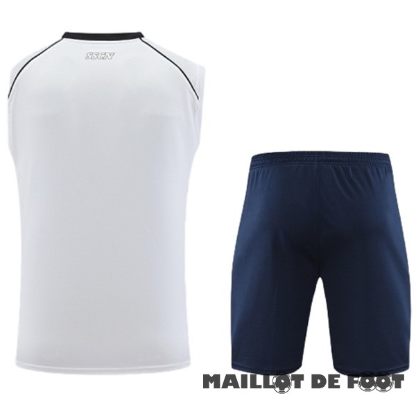 Foot Maillot Pas Cher Entrainement Sans Manches Conjunto Completo Napoli 2024 2025 Blanc Bleu