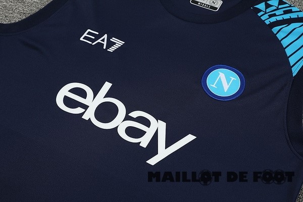 Foot Maillot Pas Cher Entrainement Sans Manches Conjunto Completo Napoli 2024 2025 Bleu