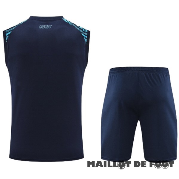 Foot Maillot Pas Cher Entrainement Sans Manches Conjunto Completo Napoli 2024 2025 Bleu