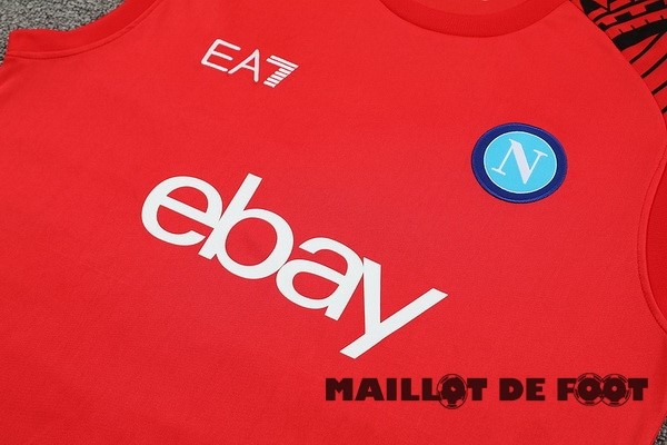 Foot Maillot Pas Cher Entrainement Sans Manches Conjunto Completo Napoli 2024 2025 Rouge Bleu